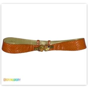 Vintage Adjustable Exotic Snake Skin Semi Precious Stone belt